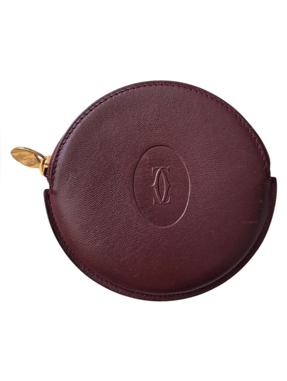Cartier Leather Bordeaux Coin Pouch Wallet